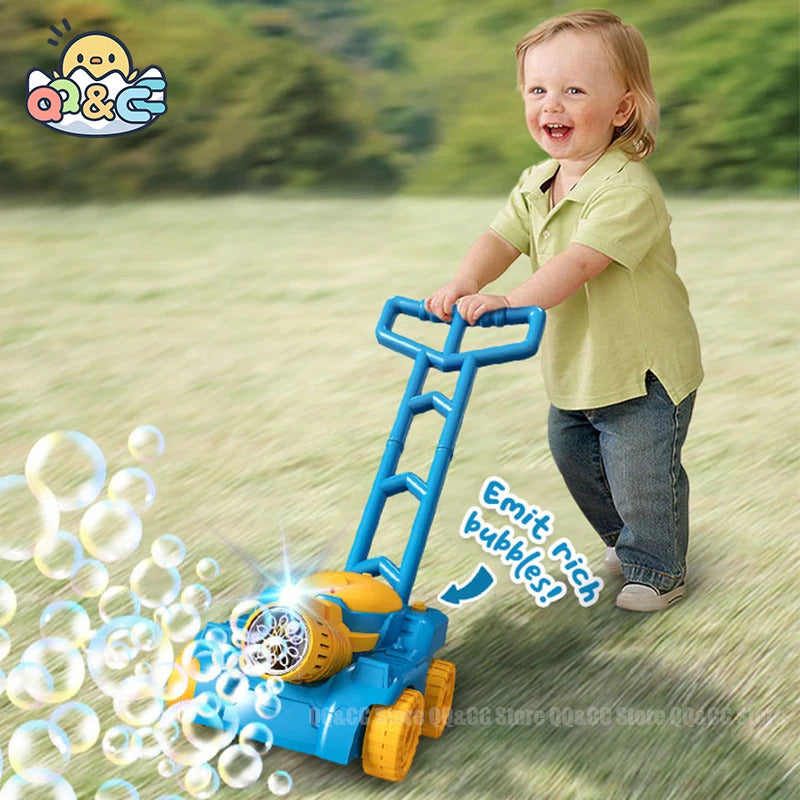 Automatic Lawn Mower Bubble Machine Weeder Soap Maker Blower Baby Activity Walke