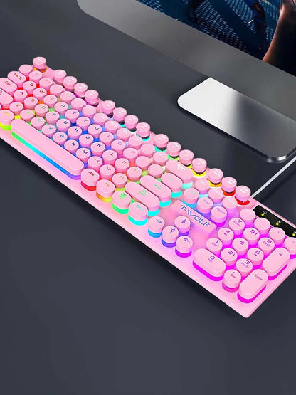 Shadow Mechanical Feeling, Keyboard, Desktop Computer  Lluminated Wired Keyboard