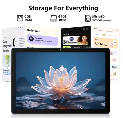 AEEZO  Tablet 10.1" Android 13 Tablet 6GB+64GB  Quad Core 1280×800 HD PC Xmax