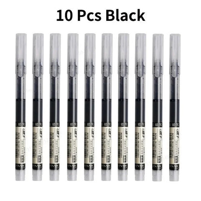10Pcs Gel Pen Set with 0.5mm Precision Writing Tip - Smooth, Quick-Drying, Kawai