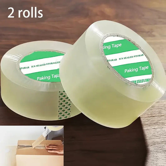 2 Rolls Carton Sealing Clear Packing Tape Box Shipping 2 mil 2" x 90 Yards New