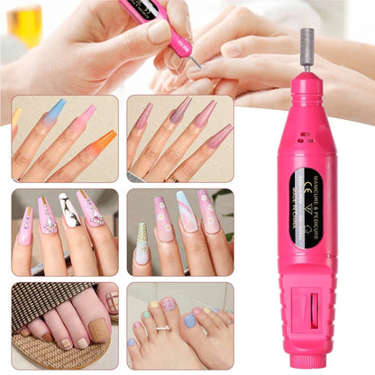 Nail Sander Manicure Pedicure Electric Portable Drill USB Kit