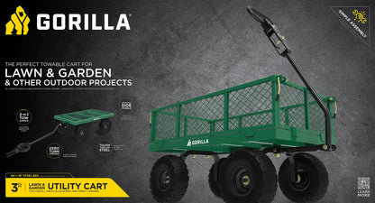 Carts 400 lb. Capacity Steel Utility Garden Landscape Cart,32 in x 18 in