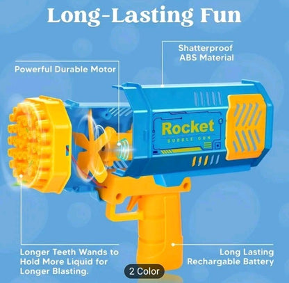 Bubble Machine Gun with Colorful Lights Automatic Bubble Maker Gun