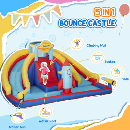5-in-1 Backyard Inflatable Pool Large Outdoor Game for Birthday Party Activities