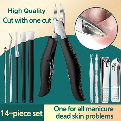 14Pcs Toenail Clippers for Thick Ingrown Toe Nails Heavy Duty Nail Clippers Kit