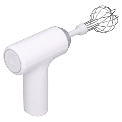 (White)Electric Cordless Hand Mixer Handheld Egg Whisk AN
