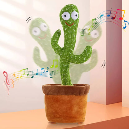 Dancing Cactus Repeat Talk Sing Glow Interactive Plush Toy for Kids | USB | USA