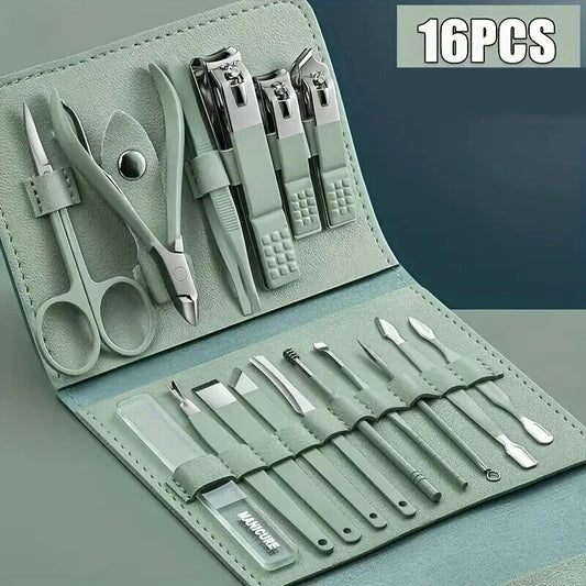 Stainless Steel Nail Clippers Manicure and Pedicure Tool Set for Travel