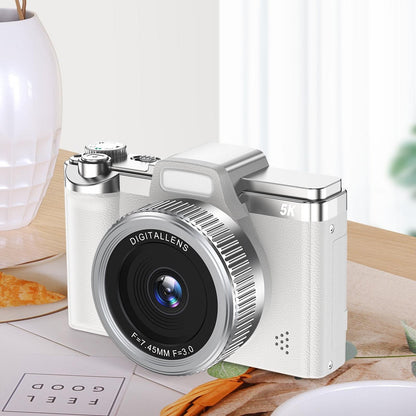 Digital Camera 64MP Pixels 5K HD 16x Zoom AF Autofocus Retro Compact Vlog Kit