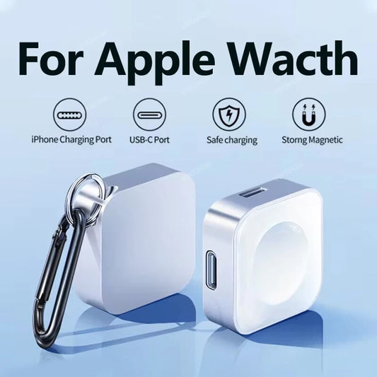 Portable Wireless Charger For Apple Watch Type C 8 Pin Ultra Fast Charger
