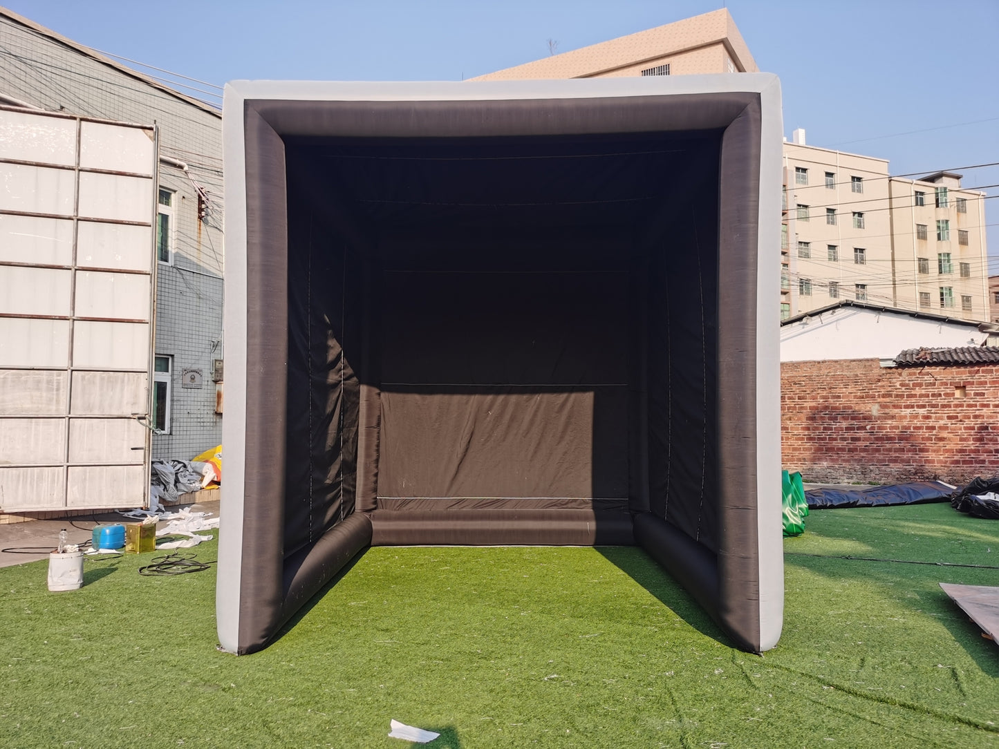 10x9x9ft Oxford Inflatable Golf Practice Swing Simulator Net Cage Tent