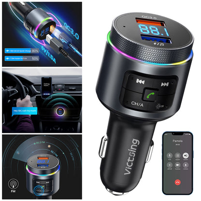 Bluetooth Car FM Transmitter MP3 Player Radio Wireless Adapter Kit 2 USB Charger