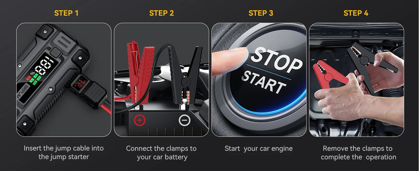 Car Jump Starter 3000A/4000A/5000A Battery Charger Emergency Power Bank Booster