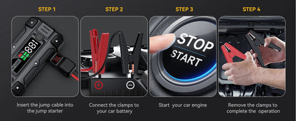 Car Jump Starter 3000A/4000A/5000A Battery Charger Emergency Power Bank Booster