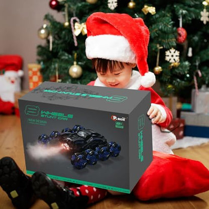 DEERC 8WD Off-Road RC Stunt Car 12-Channel Programmabl, 360° Rotation CB558