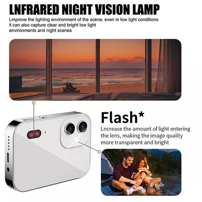 64MP 4K Digital Camera 16X 3 Lens Touch Screen Camera Music Player OTG 3600mAh