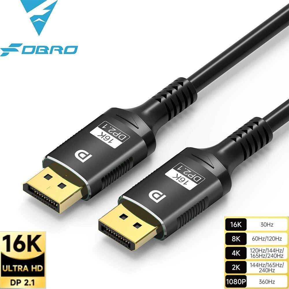 Displayport to Display Port Cable DP Male to Male Cord 4K HD w/ Latches 6ft/10ft