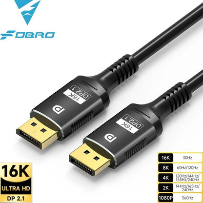 Displayport to Display Port Cable DP Male to Male Cord 4K HD w/ Latches 6ft/10ft