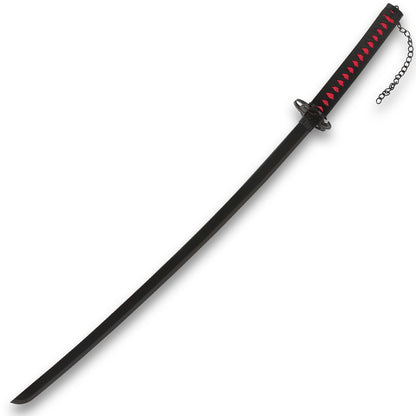 Red Bio-Hazard Katana and Sheath | Carbon Steel Blade | Length 38”