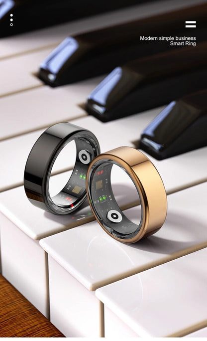 R02 Smart Ring Military Grade Titanium Steel Shell Health Monitoring IP68 &