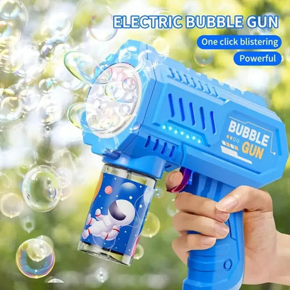 Kids Astronaut Electric Bubble Machine Bubble Gun Toy Auto Light Bubble Gun Toy