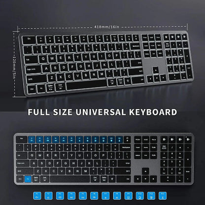 Rechargeable Keyboard Bluetooth Backlit Wireless Keyboard Compatible Tablet