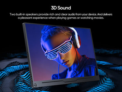 UPERFECT Portable Monitor 18.5 Inch 120HZ with Black Equalizer FPS/RTS,100% sRGB