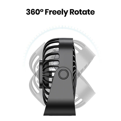 TOPK USB Desk Fan [2Pack] Small Mini Personal Cooling Fan for Office Home Table