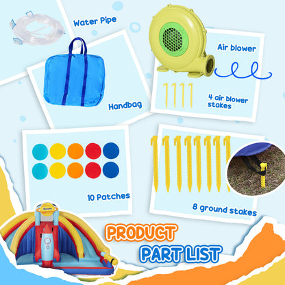 5-in-1 Backyard Inflatable Pool Large Outdoor Game for Birthday Party Activities