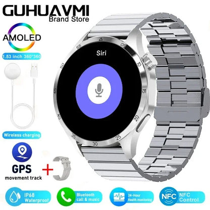 Fitness Tracker NFC Smartwatch Waterproof GPS Heart Rate Bluetooth Call Android