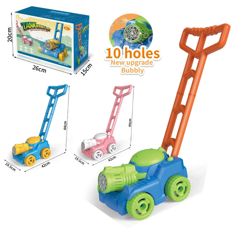 Automatic Lawn Mower Bubble Machine Weeder Soap Maker Blower Baby Activity Walke