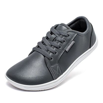 Minimalist Shoes Men Wide Toe Barefoot Shoes Leather Sneakers Lightweight Shoes