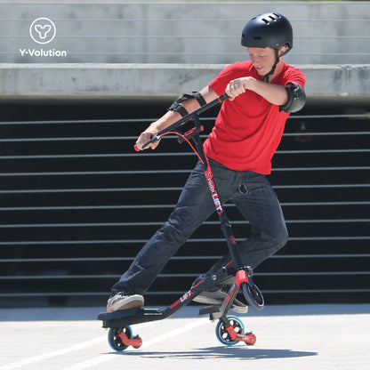 Yvolution Y Fliker Lift Red | The Original Swing Wiggle Scooter | 3 Wheels Self-
