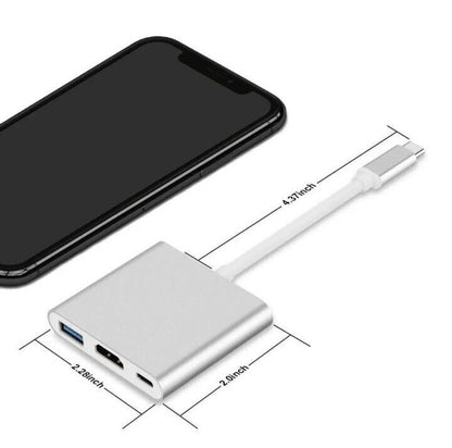USB-C Type C HDMI Adapter Cable Converter Hub for Macbook Android Phone HDTV TV