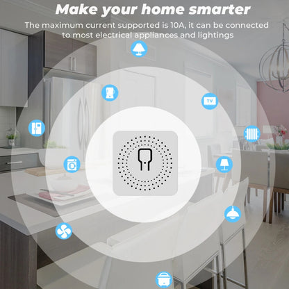 Smart Home ZigBee WiFi Smart Switch with Power Monitor 16A Mini Breaker Voice US