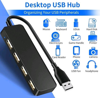USB 3.0 Hub 4-Port USB Hub USB Splitter USB Expander for Laptops Flash Drive HDD