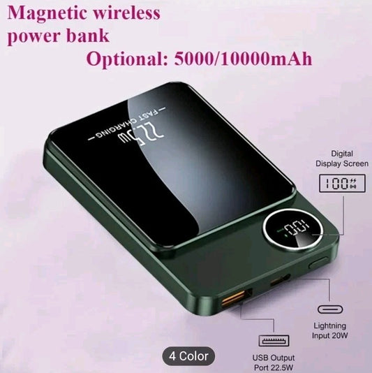 10000mAh Power Bank PD20W Wireless Fast Charger for iPhone Samsung Huawei Xiaomi
