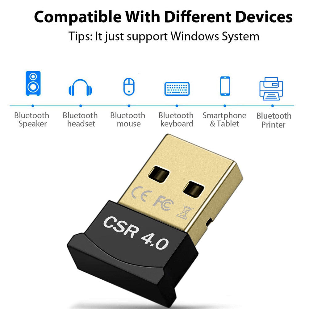 Bluetooth CSR 4.0 Nano USB Adapter Dongle For PC Laptop Mouse Keyboard Printers