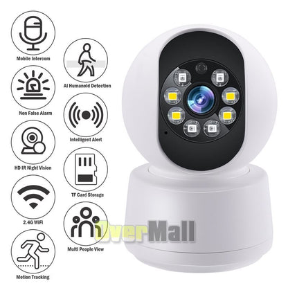 Camara De Seguridad Wifi HD Para Casa Interior Exterior Con Audio y Microfono