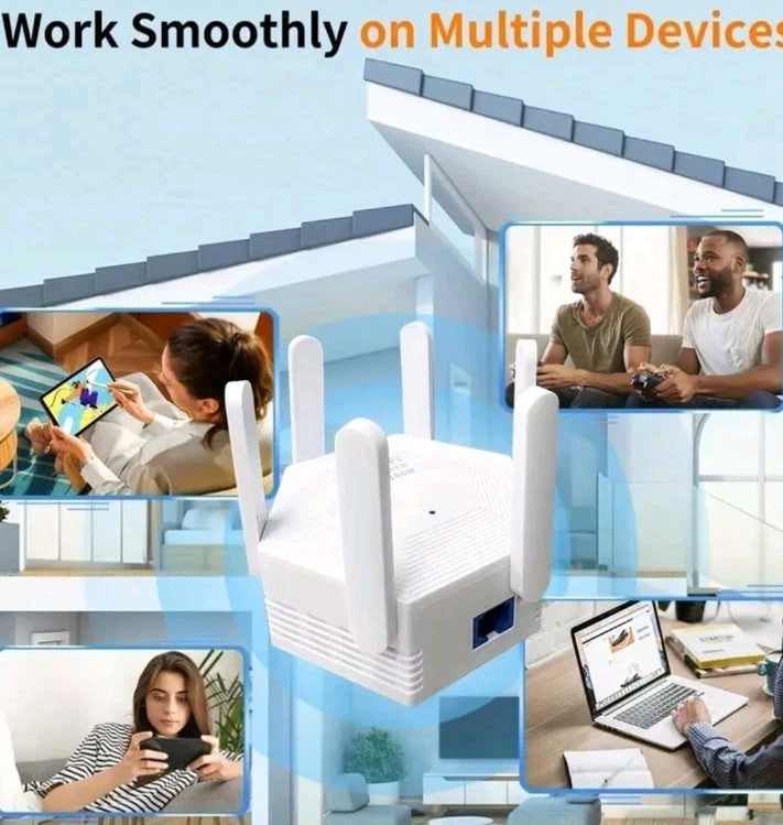 1200Mbps WIFI Extender Booster Repeater 2.4G/5G internet Gigabit Ethernet Port