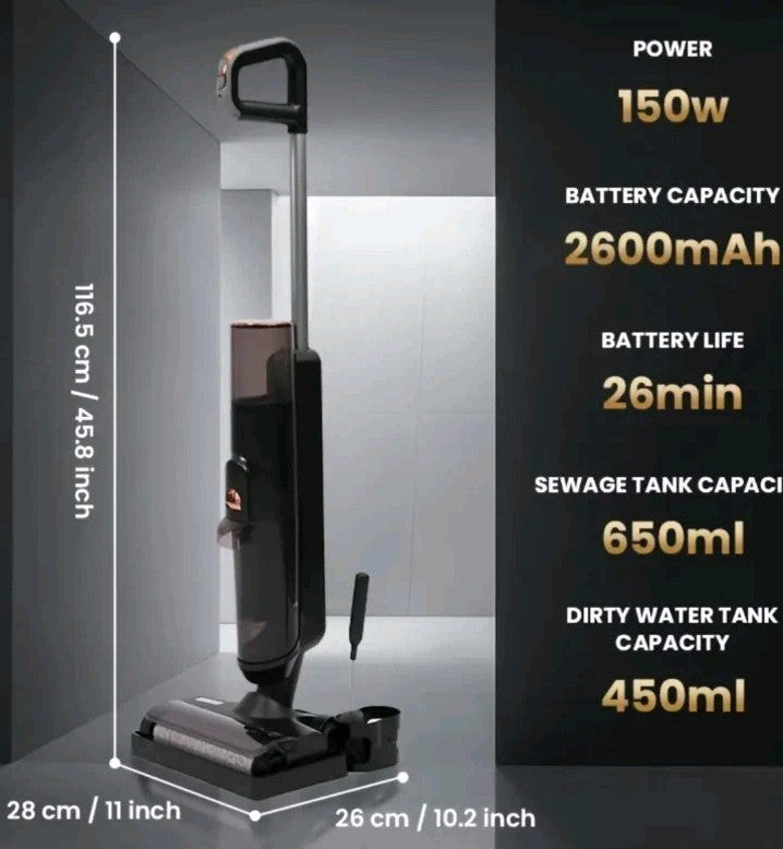 TurboClean Cordless Hard Floor Cleaner Mop and Wet/Dry Vacuum