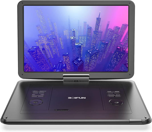 17.5" Portable DVD Player with HD Swivel Screen, Region Free,Remote Control
