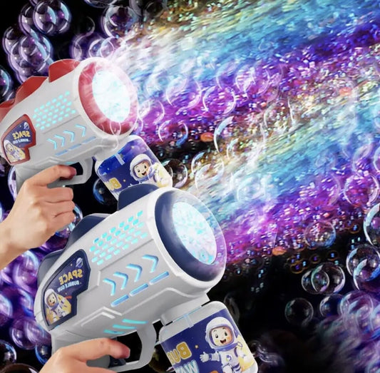 Kids Astronaut Electric Bubble Machine Bubble Gun Toy Auto Light Bubble Gun Toy