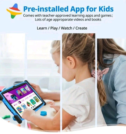 Kids Tablet, 10 Inch Tablet for Kids Android 13, 4GB+64GB/1 TB Expansion, Blue