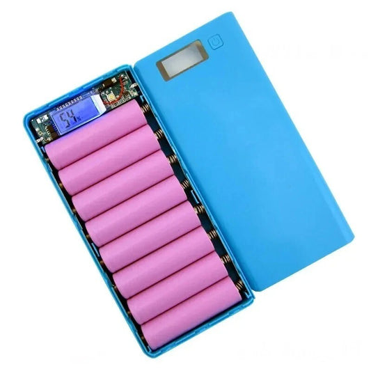 8*18650 Battery Holder Dual USB Power Bank Battery Box Mobile Phone Charger DIY