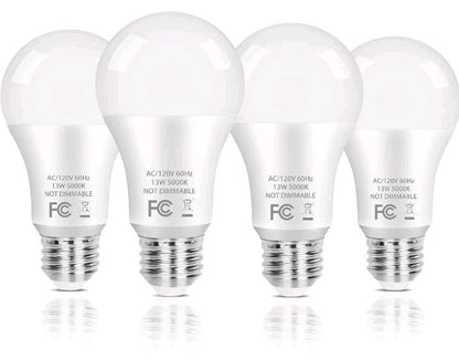 A19 LED Light Bulb, 100 Watt Equivalent LED Bulbs, 13W Daylight White 5000K