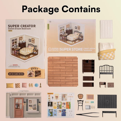 Rolife 1:24 Miniature Dollhouse Super Creator Plastic Building Teens Xmas Gift