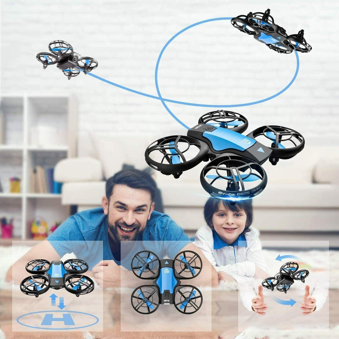4DRC V8 Mini WIFI FPV Drone 4K HD Camera Quadcopter Gesture Sensing APP Control