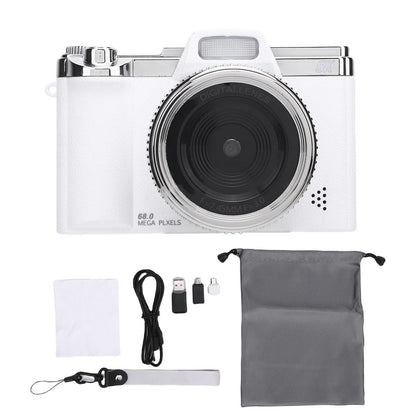 Digital Camera 64MP Pixels 5K HD 16x Zoom AF Autofocus Retro Compact Vlog Kit